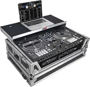 Prox Flight Case for Rane ONE DJ Controller with Sliding Laptop Shelf, 1U Rack, and Wheels - High-Density Protective Foam for Interior Support - Finish on Laminated 3/8" Plywood - XS-RANEONE WLT,