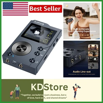 F20 Hi-Fi Audio Player with Bluetooth, 10-Hour Battery Life & 64GB Card