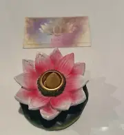 Coloured Lotus Backflow Incense Burner