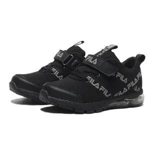 FILA 童鞋 全黑 氣墊 慢跑鞋 中童 2J429X000