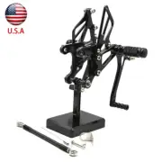 For Ninja ZX6R ZX636 2005-2008 CNC Rearset Footpegs GP Pedals Foot Pegs Adjust