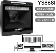 YS868 Laser Desktop Omnidirectional Reader High Speed 1D Laser Barcode Scanner