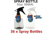 36 x 500ML Fine Adjustable Spray Watering Bottle Garden Cleaning Gun Clear Can