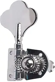 Totority Bass Tuning Pegs Keys Semiclosed Style Guitar Tuner Machine Heads Set for 4 String Bass Guitar Chrome Plated with Screws Ferrules (Strings)