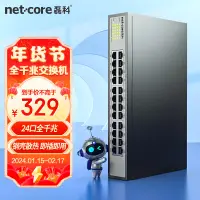 在飛比找京東台灣優惠-磊科（netcore）S24G 24口千兆交換機 網線分流器