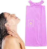 [Generic] Towel Robe for Women After Shower - Body Shower Robe Bath Towel Wearable,Lightweight Quick Dry Bathrobe Coral Fleece for Women Teens