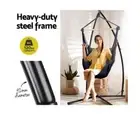 Polyester Cotton Hammock Chair Garden Outdoor Hanging Seat Steel Frame Stand