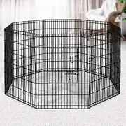 i.Pet 2pc 36" 8 Panel Pet Dog Playpen Rabbit Play Pen Playpens Fence Cage Cages Puppy Exercise Enclosure Crate Barrier Portable Outdoor Indoor Run Gate Guinea Pig Heavy Panels Kennel