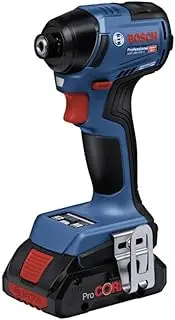 [Bosch Professional] 18V System Cordless Impact Driver GDR 18V-220 C (up to 3,400 RPM, Torque of 220 Nm, brushless Motor, Without Batteries and Charger, incl. 1 x Belt Clip, 1 x bit Holder)