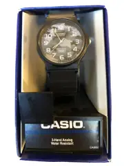 New in Box - Casio Military Quartz Black Watch MQ24-8CKC