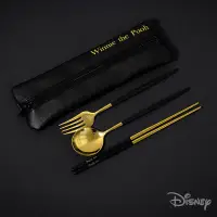 在飛比找蝦皮商城優惠-迪士尼｜金典維尼不鏽鋼餐具組 湯匙 筷子 叉子 不鏽鋼 餐具