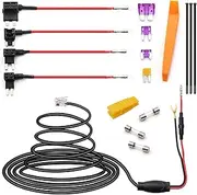 Aienxn Radar Detector Hardwire Kit, Direct Wire Wiring kit, Radar Detector Quick Connection Plug and Play Power Cord Cable,with RJ-11 Telephone Style Jack (13FT)