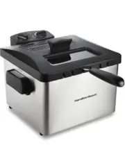 Hamilton Beach Professional Grade Electric Deep Fryer, XL Frying Basket, Lid
