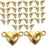 TOVINANNA 20pcs Heart Shape Magnetic Clasps for DIY Jewelry Making for Necklaces Bracelets Present for Couples Durable Connectors for Crafting Projects