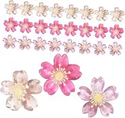 KALLORY Decorative Push Pin Set 30 Pcs Cherry Blossom Shape Pins for Bulletin Boards and Whiteboards