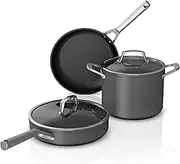 Ninja C35000W Foodi NeverStick Premium Hard-Anodized 5-Piece Cookware Set, Black