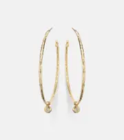 [Octavia Elizabeth] Octavia Elizabeth Nesting Gem Medium 18kt gold hoop earrings with diamonds One Size gold