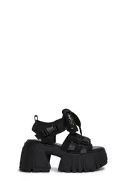 [DARKER WAVS] Utopia Platform Sandals - Black