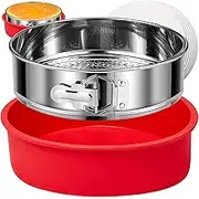 Stainless Steel Springform Pan 9 Inch Nonstick, Leakproof Spring Form Pan for Cheesecake, Cheesecake Pan with Protector, Cheese Cake Pans for Baking, 9 Inch Springform Pan with 50Pcs Parchment Paper
