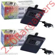 2-Pack 200 Watt Compact Voltage Converter Transformer 220v to 110v Step Down