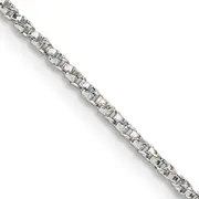 28 Inch Sterling Silver 1.25mm Twisted Box Chain