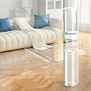 2x10ft Clear Plastic Runner Floor Mat, 40x79 in Hallway Runner Rug, 60 mil Thick Clear Vinyl Transparent Floor Carpet, Large Area Carpet for Entryway Kitchen Living Room