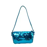 Aqua Blue Sequin Shoulder Bag - NWT