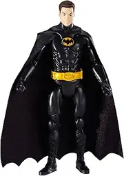 DC Comics Multiverse, Basic Figure, Unmasked Variant Batman [Michael Keaton], 4 Inches