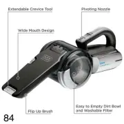 New, Black + Decker, Dustbuster Pivot 20V Max, Gray Cordless Handheld Vacuum