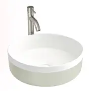 CIBO Sage Green White Bondi Round Basin