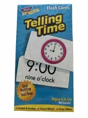 Trend Enterprises Telling Time Flash Cards, Pack of 96