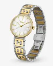 Forever Fendi Watch Black-gold Forever 29 Mm - with FF Logo Bracelet Watch 2750