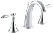 K-310-4M-CP Finial® Widespread Bathroom Faucet with Drain Assembly