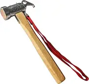 CAMPINGMOON Camping Hammer Peg Tent Stake Hammer Stainless Steel Built-in Pure Copper Head Wood Hand with Tent & Tarp Stake Remover C5