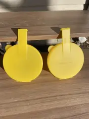 Tupperware Forget-Me-Not Junior Round Hanging Fridge Container Yellow Reusable