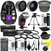 NIKON D3400 D5600 DSLR CAMERA FULL 55MM HD ACCESSORY KIT LENSES FLASH 60" TRIPOD
