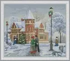 Cross stitch kit Festive evening 40x34cm Aida 16ct embroidery needlepoint kit