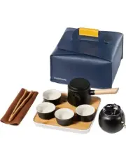 Portable Kungfu Tea Sets 8 Piece, Cute Mini Travel Gongfu Tea Set with Tea Pot,
