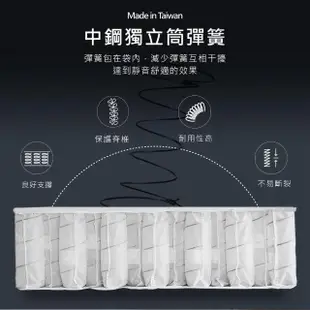 【obis】FEANISE 菲倪斯奈米石墨烯乳膠獨立筒無毒床墊(雙人特大6×7尺)