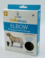 ZenPet Elbow Front Leg Ortho Wrap for Dogs SZ M Latex Free Injury Prevention