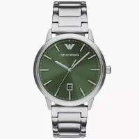 在飛比找PChome24h購物優惠-EMPORIO ARMANI 亞曼尼 城市簡約手錶-松葉綠/