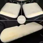 Winter Plush Rabbit Fur Car Seat Cushion Winter Warmth Thickened Wool One Piece