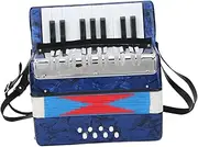 EHJRE 17 Keys 8 Bass Piano Accordion Portable Musical Instrument for Children Learning, Blue