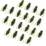 Abaodam 20pcs Artificial Fishing Baits Durable Soft Bright Colors for Bass Pan Fish Reusable Fishing Equipment for