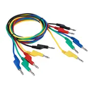 High Voltage Double Headed 4mm Banana Plug Cable Test Leads - 5pcs 1M - for Multimeter