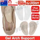 Flat Feet Unisex Gel Arch Support Orthotic Shoe Insole Foot Pain Cushion Pads AU