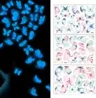 Glow in the Dark Blue Butterfly Wall Stickers for Kids Bedroom / Bathroom Decor