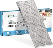 S SATC Diamond Sharpening Stone 2 Side Grit 400/1000 Diamond Plate Honing Stone 8-inch Hone Sharpener