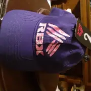 RBX Women Running sport Cap Adjustable strap purple with pink lettering New