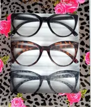 BETSEY JOHNSON 3 PAIR PREMIUM READING GLASSES MULCL READERS +1.50+2.00+2.50 NEW